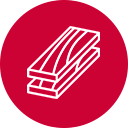 Producción
en madera, fierro
y acrílico